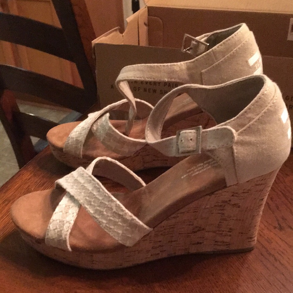 Toms wedges in linen - Picture 3 of 3